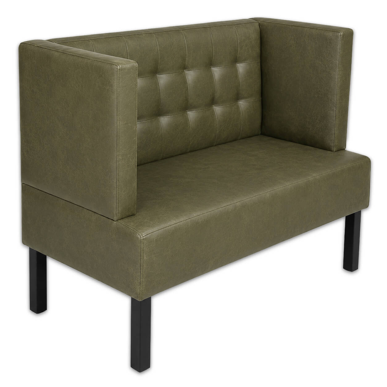 Horeca-Eetbank-Queen-Vintage-Microvezel-Olijf