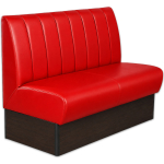 Horeca-Eetbank-SAFRAN-Rood-Kunstleer-140