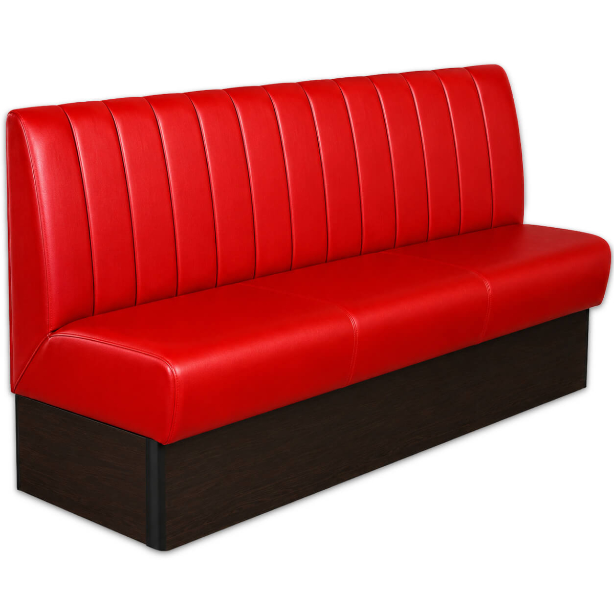 Horeca-Eetbank-SAFRAN-Rood-Kunstleer-160