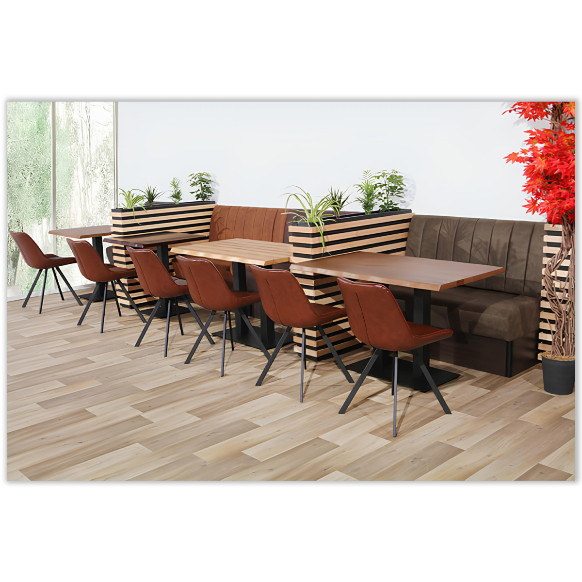Horeca-Eetbank-Safran-Vintage-Antraciet-Model-3