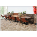 Horeca Eetbank - Safran - Vintage Microvezel - Afbeelding 5