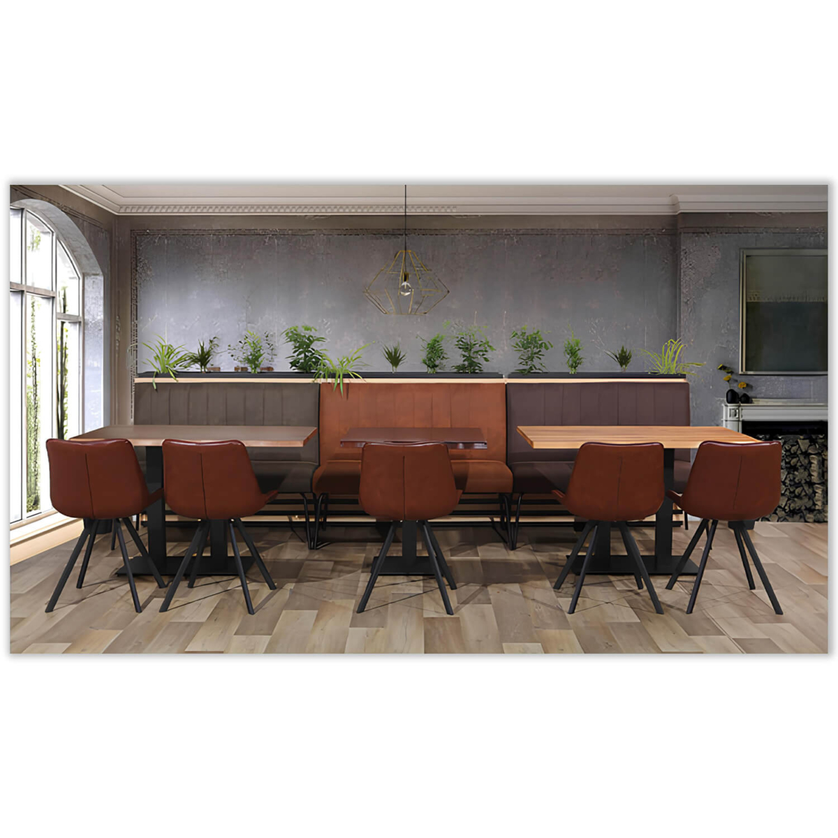 Horeca-Eetbank-Safran-Vintage-Antraciet-Model-5