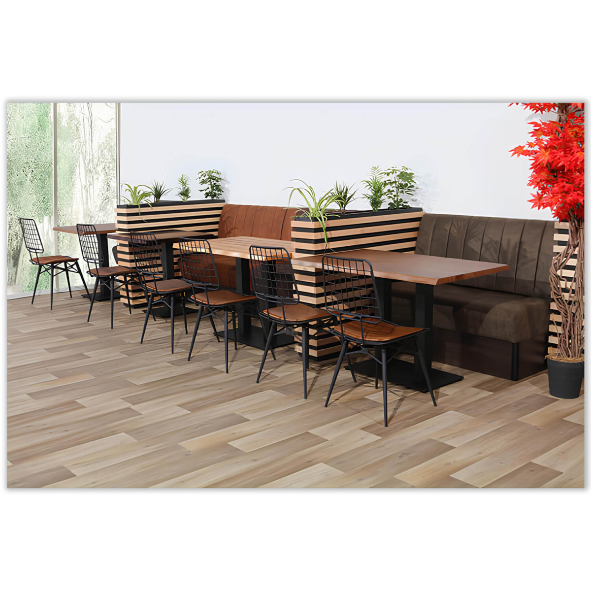 Horeca-Eetbank-Safran-Vintage-Antraciet-Model-6