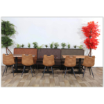 Horeca-Eetbank-Troje-Vintage-Microvezel-Cognac-Model-2