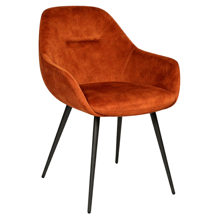 Horeca-Armstoel-Velvet-Fluweel-Oslo-Roest