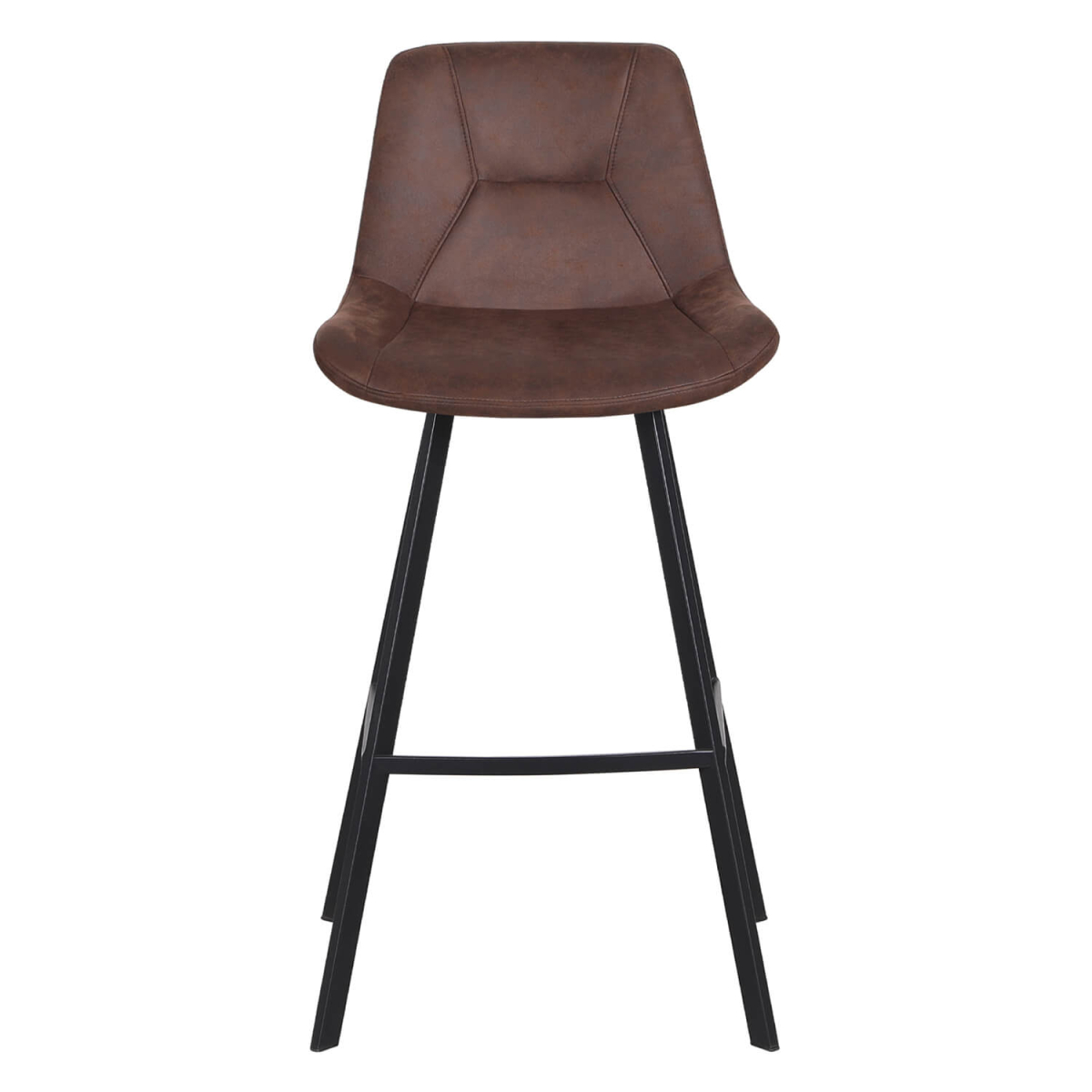 Horeca-Metalen-Barstoel-LUCIANO-Bruin-Microvezel-V