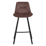 Horeca-Metalen-Barstoel-LUCIANO-Bruin-Microvezel-V