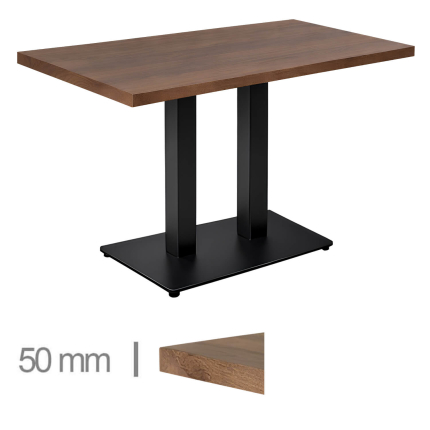 Horeca-Mangohout-Tafel-Met-Onderstel-70x120cm-latte