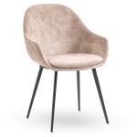 Horeca-Armstoel-CAMILLE-Beige-Velvet-Fluweel