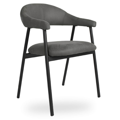 Horeca-Armstoel-AMAZE-Antraciet-Vintage-Microvezel