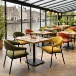Horeca-Armstoel-AMAZE-hunter-Ademende-Stof