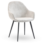 Horeca-Armstoel-CAMILLE-Creme-Velvet-Fluweel