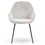 Horeca-Armstoel-CAMILLE-Creme-Velvet-Fluweel-V