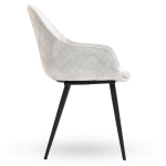 Horeca-Armstoel-CAMILLE-Creme-Velvet-Fluweel-Z