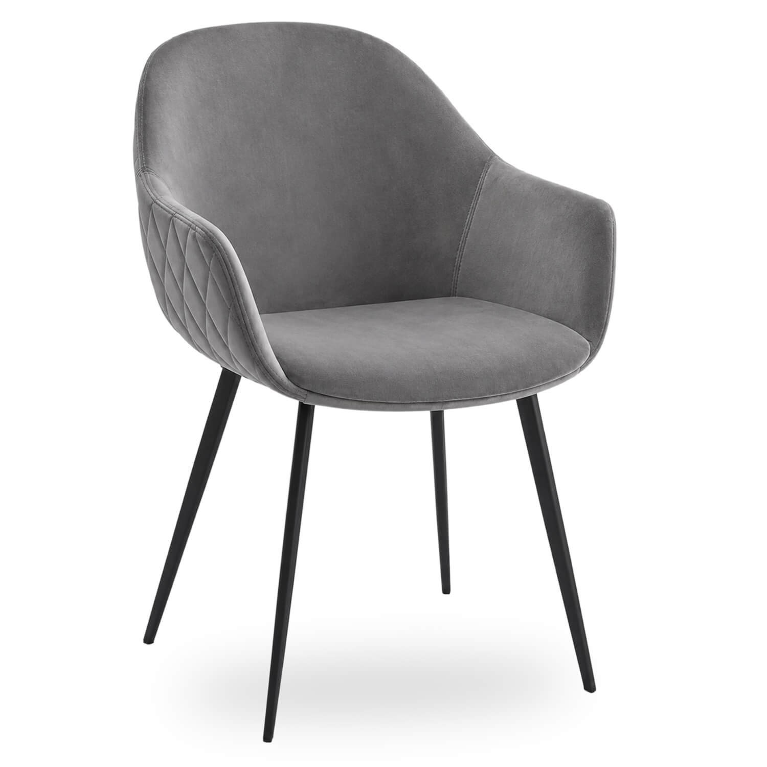 Horeca-Armstoel-CAMILLE-Grijs-VelvetFluweel