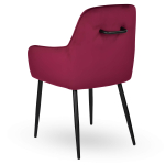 Horeca-Armstoel-LUXOR-Bordeaux-Velvet-Fluweel-ZA