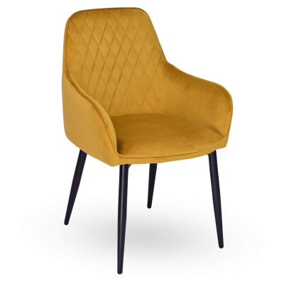 Horeca-Armstoel-LUXOR-Goud-Velvet-Fluweel