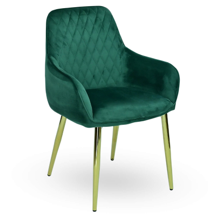 Horeca-Armstoel-LUXOR-Groen-Velvet-Fluweel
