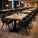 Horeca-Armstoel-LUXOR-Zwart-Kunstleer