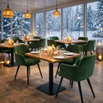 Horeca-Armstoel-MALMO-olijf-Velvet-Fluweel