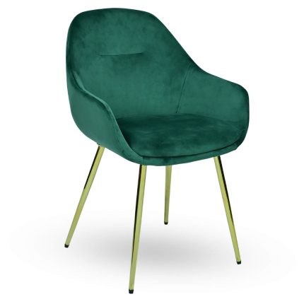 Horeca-Armstoel-OSLO-Groen-Velvet-Fluweel