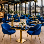 Horeca-Armstoel-OSLO-blauw-Velvet-Fluweel