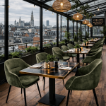 Horeca-Armstoel-OSLO-olijf-Velvet-Fluweel