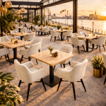 Horeca-Armstoel-ROCCA-Creme-Stof