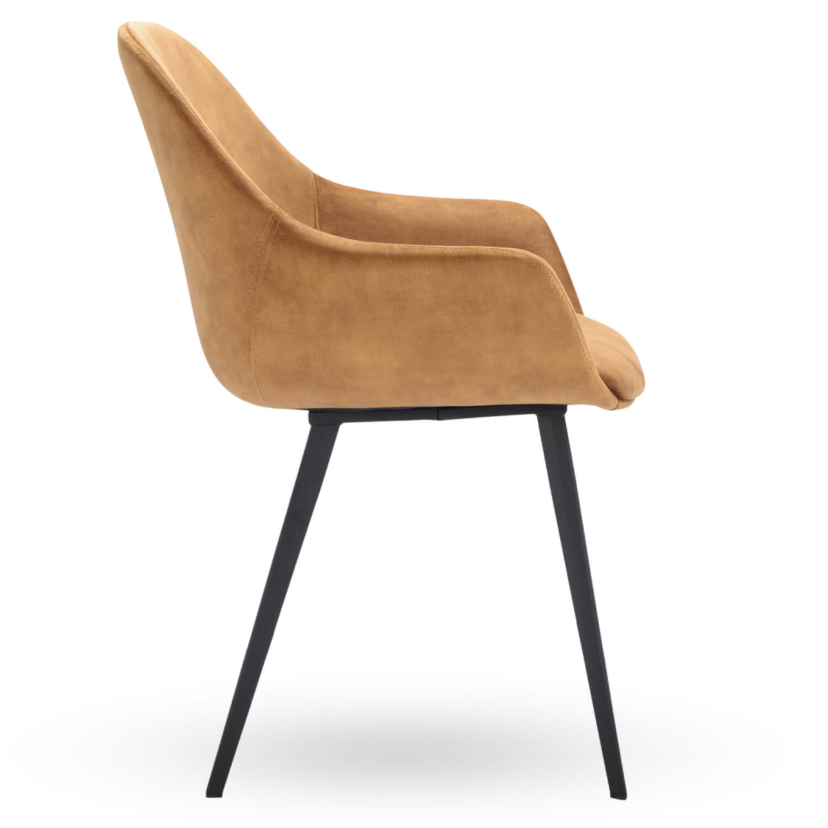 Horeca-Armstoel-TERA-Cognac-Velvet-Fluweel-Z