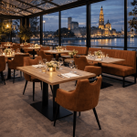 Horeca-Armstoel-VICTORIA-Cognac-Microvezel-model-1