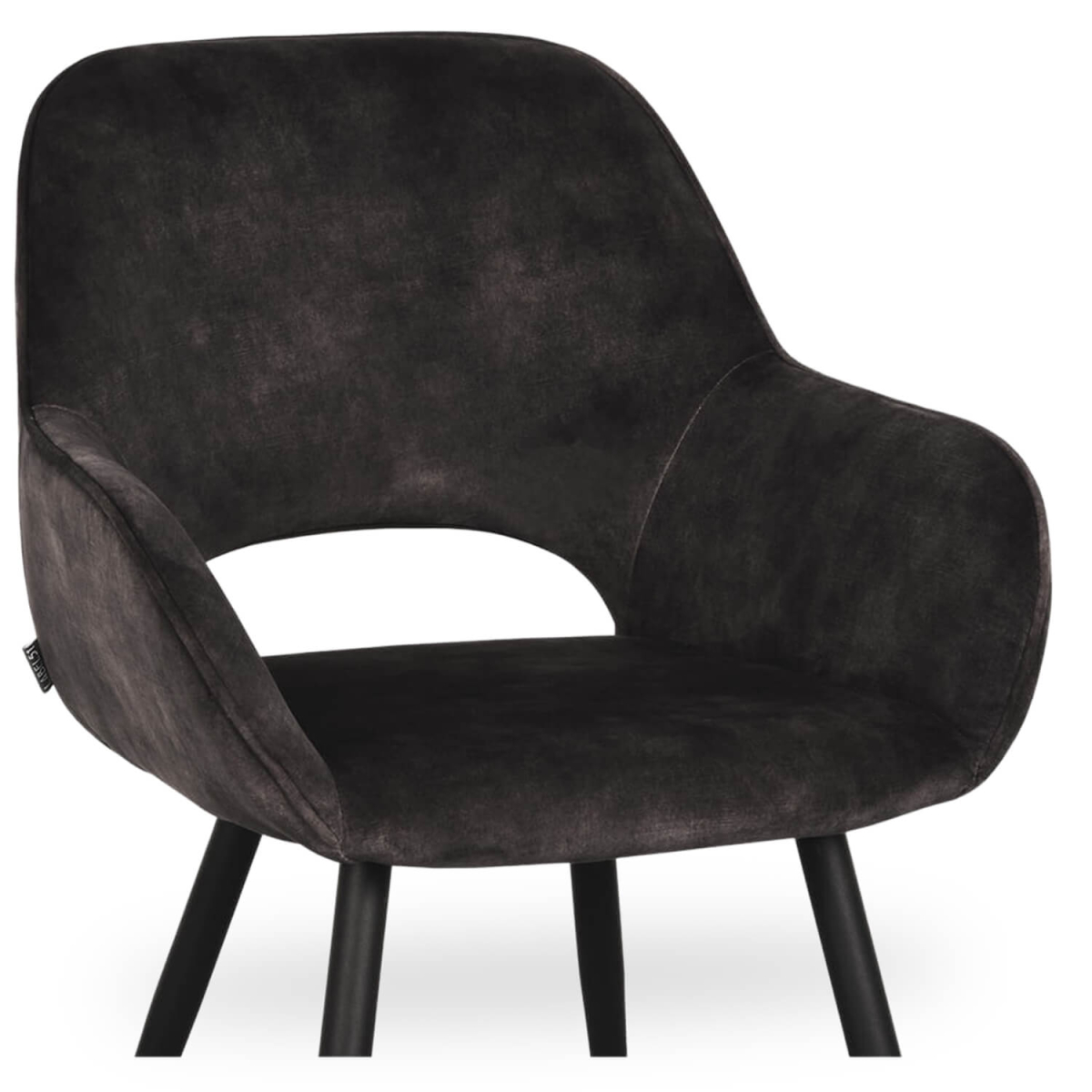 Horeca-Armstoel-Velvet-Fluwelen-Flore-Antraciet-D
