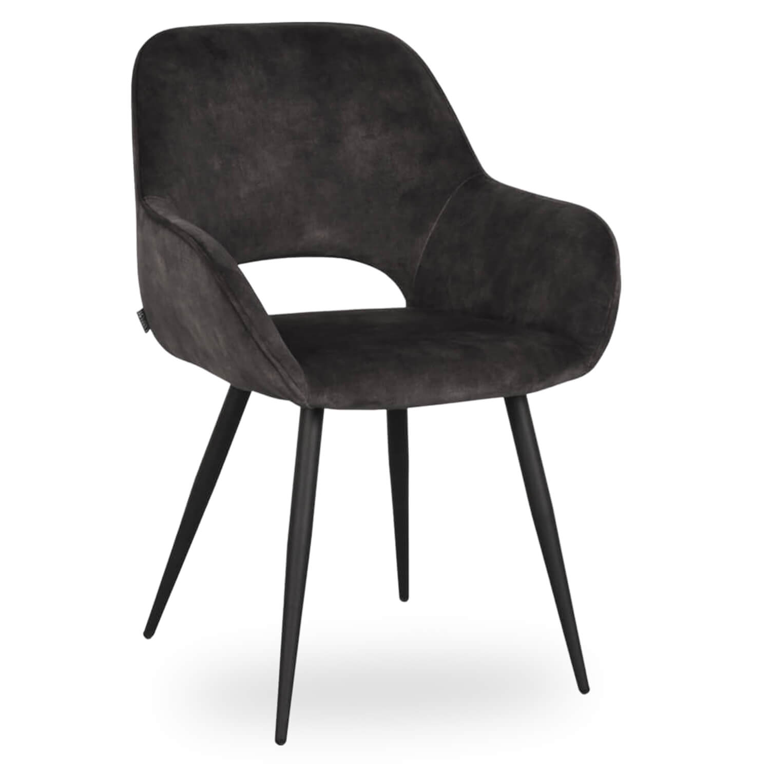 Horeca-Armstoel-Velvet-Fluwelen-Flore-Antraciet