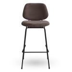 Horeca-Metalen-Barstoel-BELLO-Taupe-VelvetFluweel-1