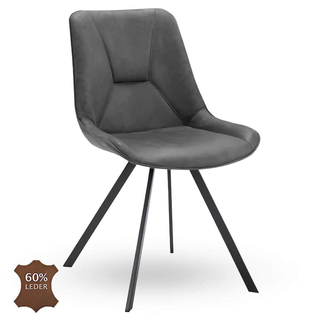 Horeca-Stoel-CARMEN-Graphite-Vintage-Kunstleer