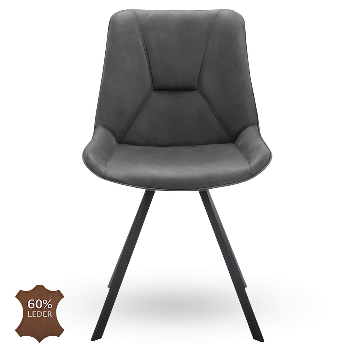 Horeca-Stoel-CARMEN-Graphite-Vintage-Kunstleer-V