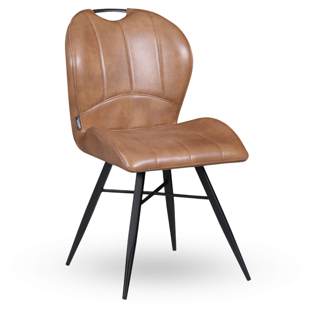 Horeca-Stoel-ELITE-Cognac-Kunstleer