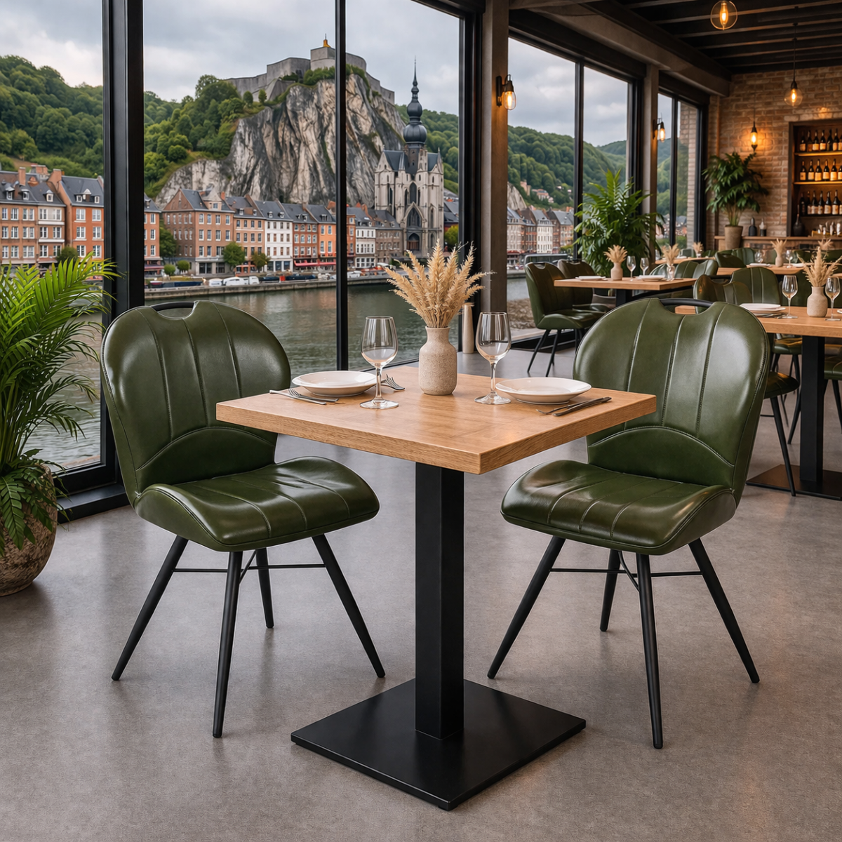 Horeca-Stoel-ELITE-olijf-Kunstleer-model-4