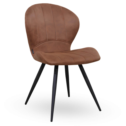 Horeca-Stoel-MAGIC Cognac-Vintage-Microvezel