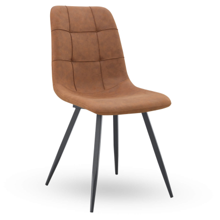 Horeca-Stoel-NILA-Cognac-Vintage-Microvezel