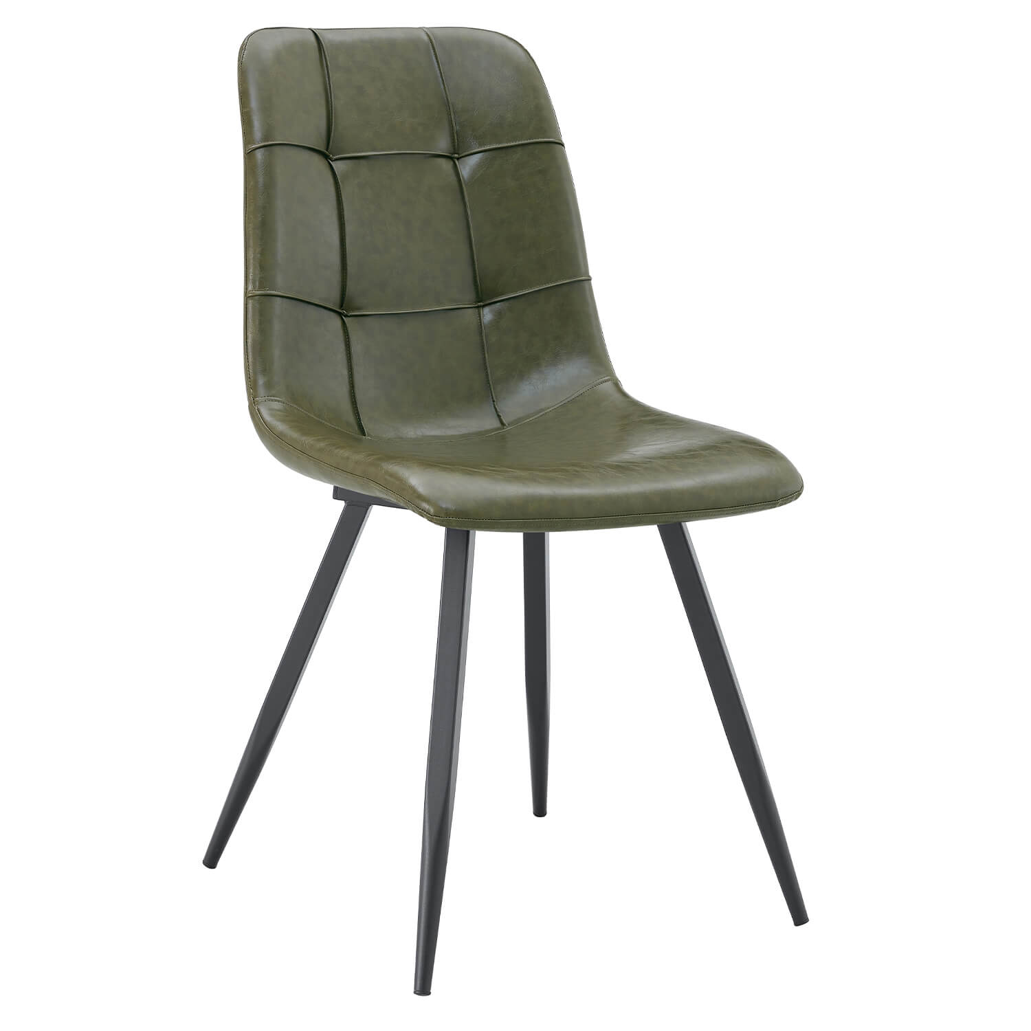 Horeca-Stoel-NILA-Olijf-Kunstleer Chaise de Restaurant - NILA - Simili Cuir – Image 1