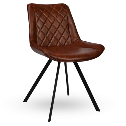 Horeca-Stoel-TES-DIAMOND-Bruin-Vintage-Kunstleer