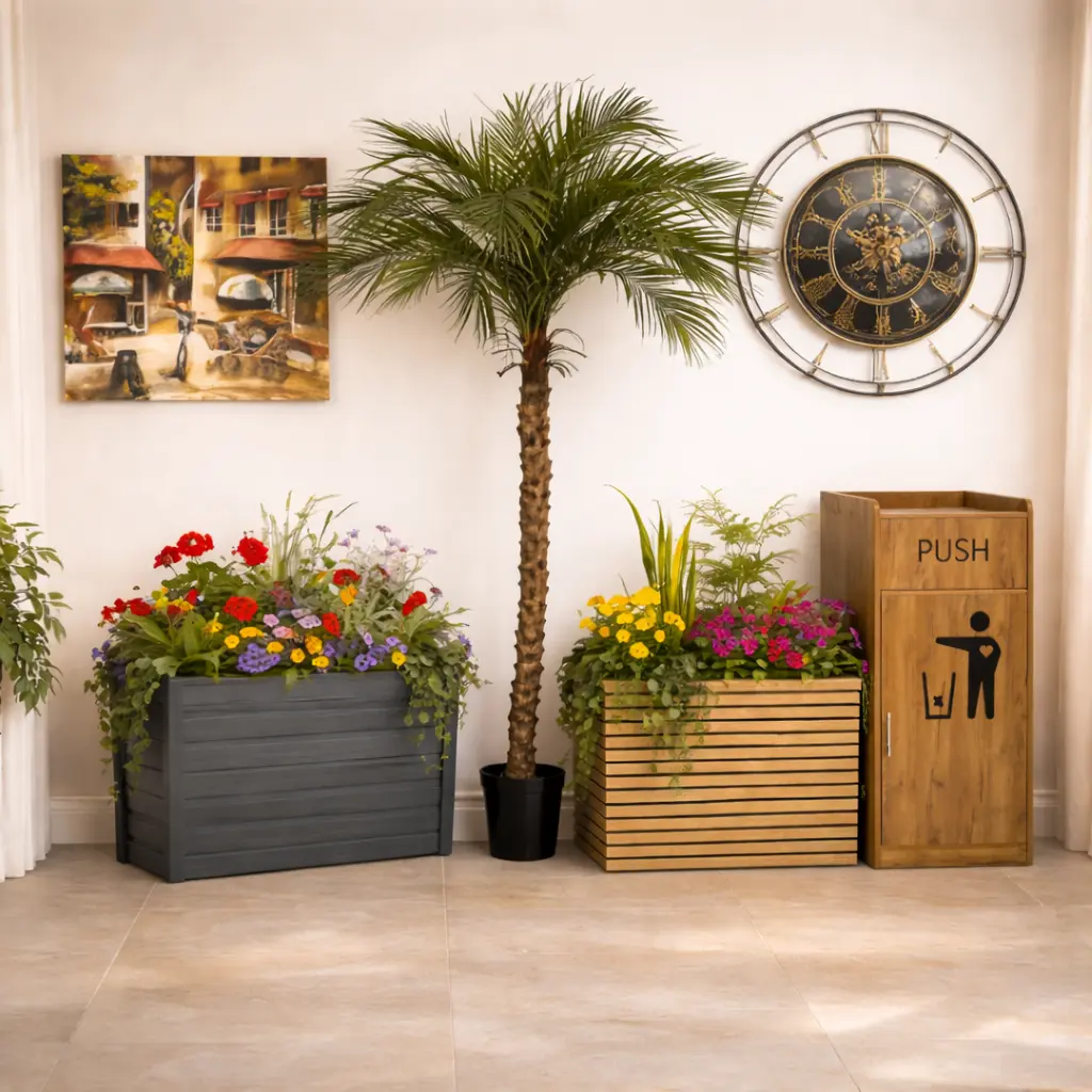 JARDINIÈRES - BAC À DÉCHETS - DÉCORATION