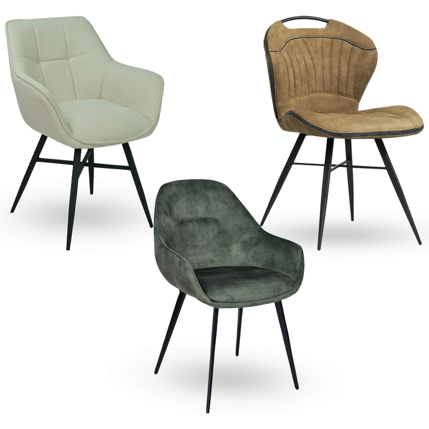 Fabric Chairs - Industrial Metal