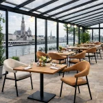 Horeca-Armstoel-AMAZE-naturel-Microvezel
