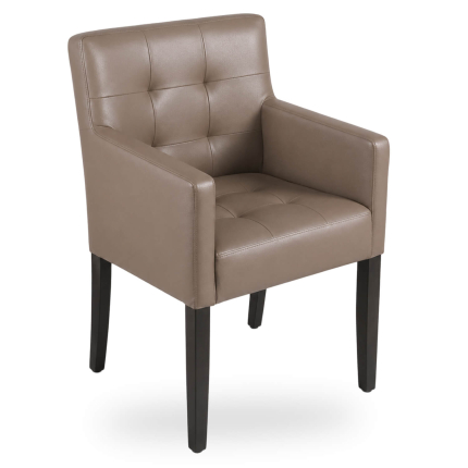 Horeca-Armstoel-DEX-Taupe-Kunstleer