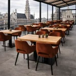 Horeca-Armstoel-FLORE-roest-Velvet-Fluweel-model-1