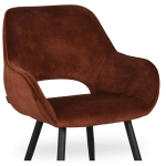 Horeca-Armstoel-Velvet-Fluwelen-Flore-Roest-D