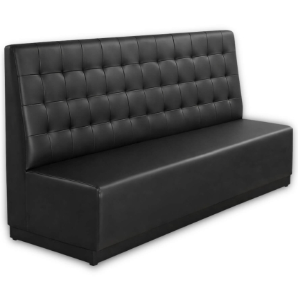 Horeca-Eetbank-Napoli-Kunstleer-Zwart-200-cm