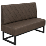 Horeca-Eetbank-TROJE-Bruin-Vintage-Microvezel-150