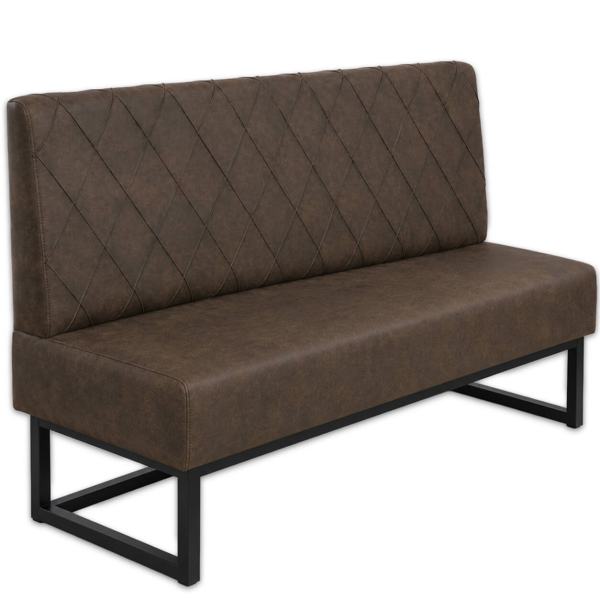 Horeca-Eetbank-TROJE-Bruin-Vintage-Microvezel-160